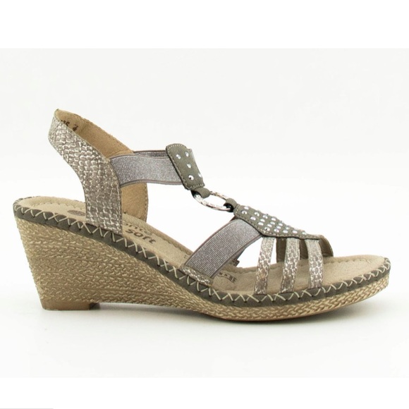 Rieker D6768 Ursula 2inch Wedge Sandal by Remonte - Picture 3 of 8